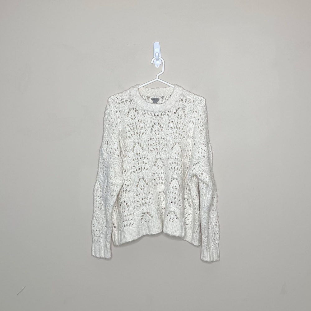 Aerie Cream Crew Neck Sweater